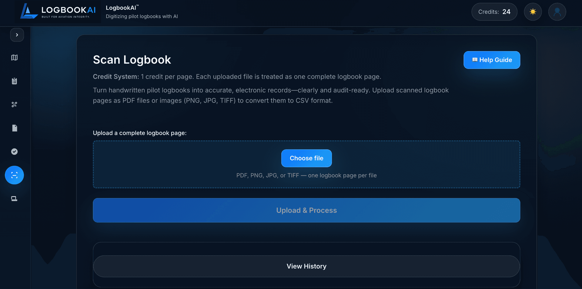 Scan feature screenshot